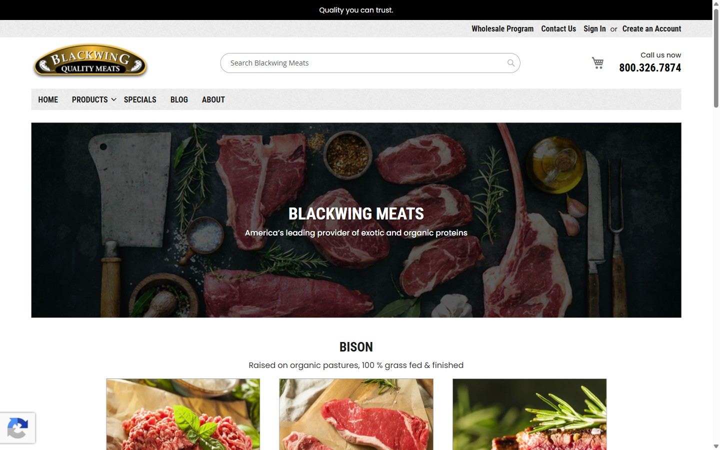 Blackwing Meats storefront