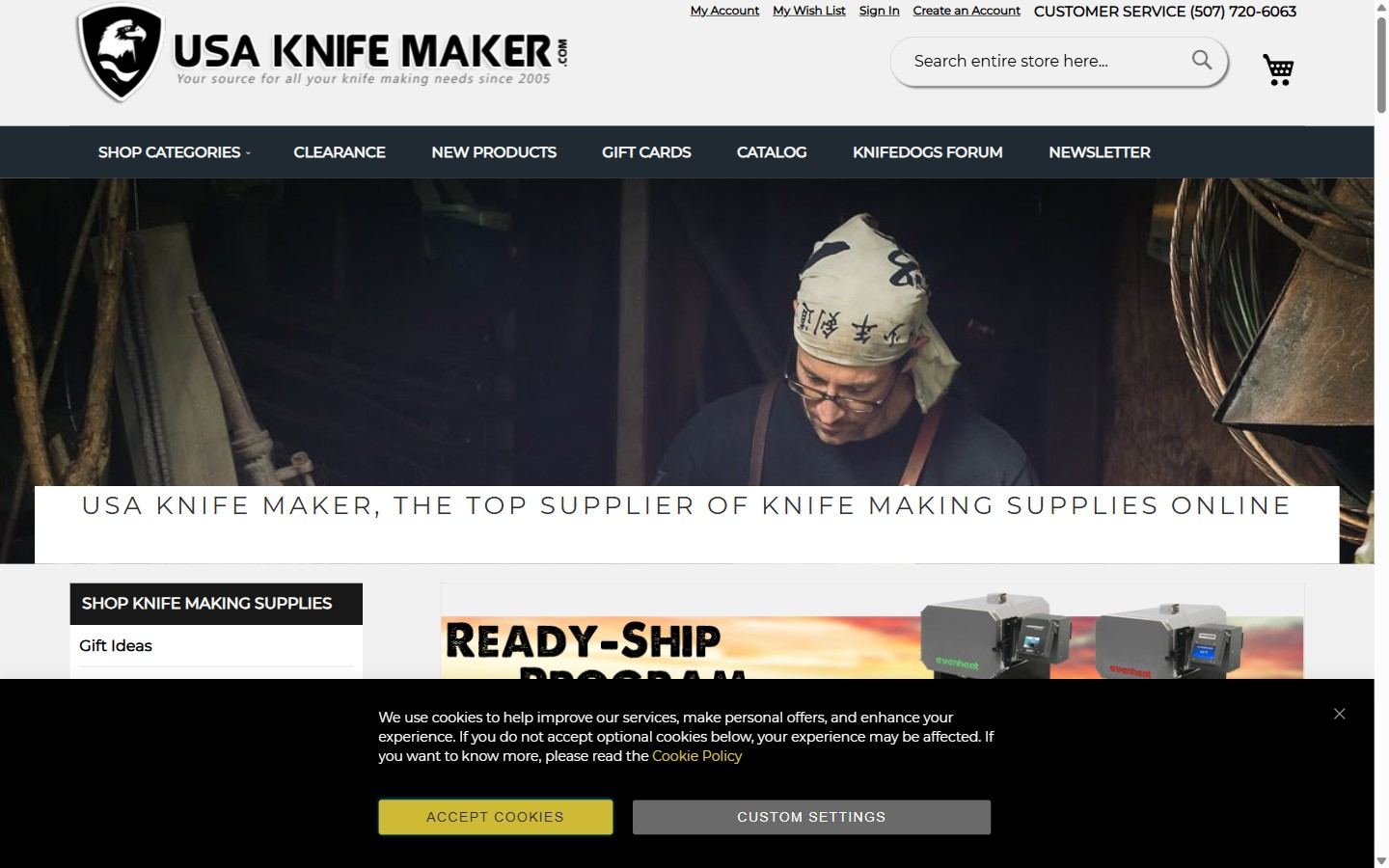 USA Knife Maker website built by Chicago Web